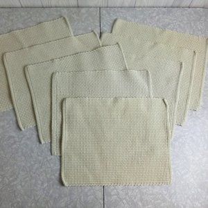 Set of 8 Cream / Beige / Neutral Textured Placemats